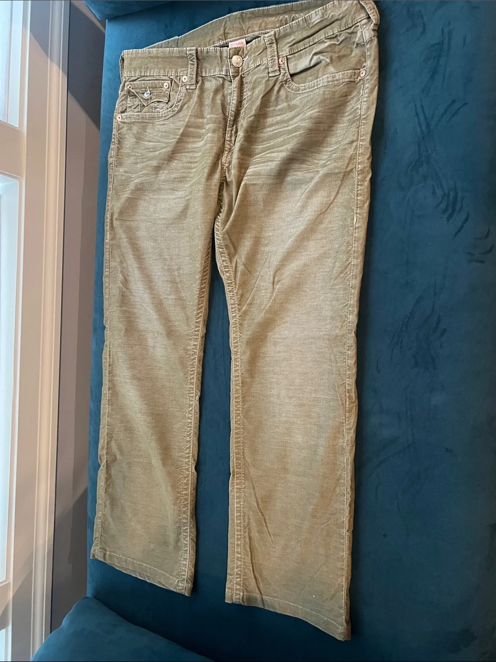 True Religion Men’s Corduroy Pants- Beige/Tan